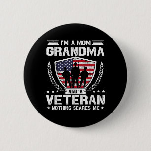 Badge Rond 5 Cm Je Suis Une Mère Une Grand-mère Et Une Vétéran Rie