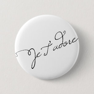 Badge Rond 5 Cm Je T adore