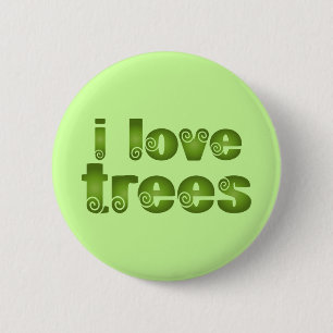 Badge Rond 5 Cm Je T-shirts de cadeau d'arbres d'amour