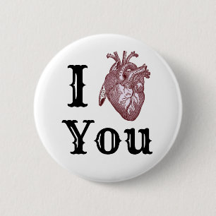 Badge Rond 5 Cm Je t'ai coeur