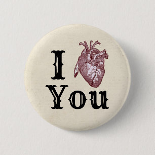 Badge Rond 5 Cm Je t'ai coeur