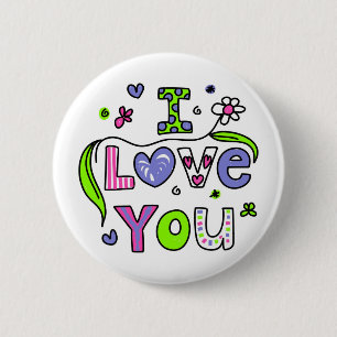Badge Rond 5 Cm Je t'aime