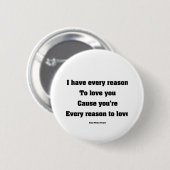 Badge Rond 5 Cm Je t'aime (Devant & derrière)