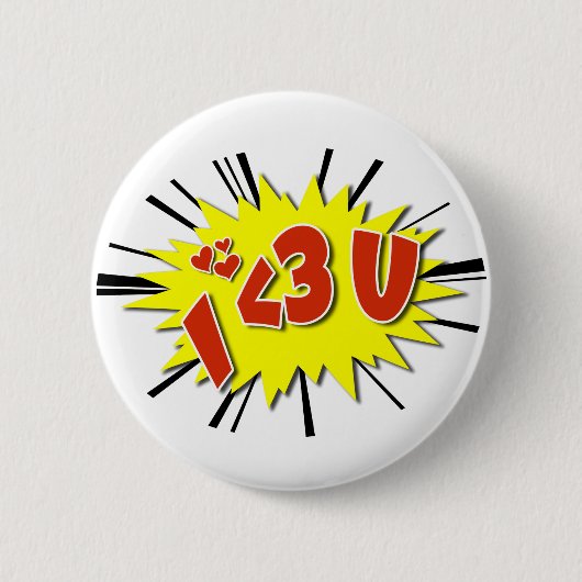 Badge Rond 5 Cm Je t'aime (Devant)
