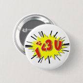 Badge Rond 5 Cm Je t'aime (Devant & derrière)