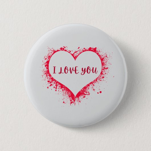 Badge Rond 5 Cm Je T'Aime (Devant)