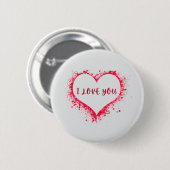 Badge Rond 5 Cm Je T'Aime (Devant & derrière)