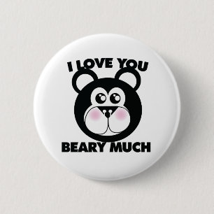 Badge Rond 5 Cm Je t'aime beaucoup faire attention