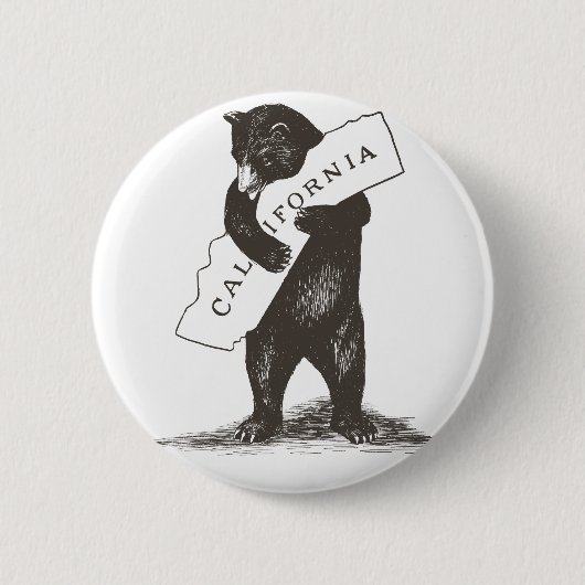 Badge Rond 5 Cm Je T'Aime Californie (Devant)