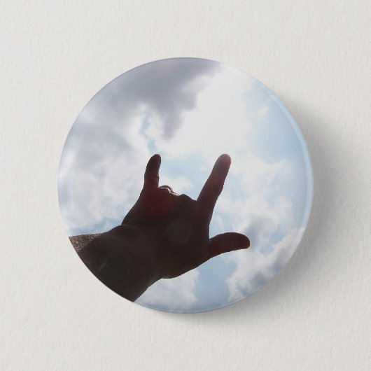 Badge Rond 5 Cm JE T'AIME dans la langue des signes (Devant)