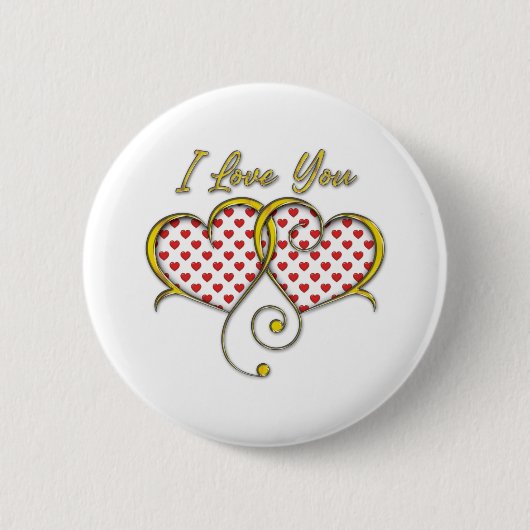Badge Rond 5 Cm Je t'aime Design (Devant)
