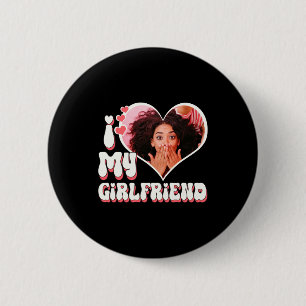 Badge Rond 5 Cm Je T'aime Ma Copine T Shirt Noir Personnalisé 