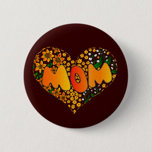 Badge Rond 5 Cm Je t'aime maman
