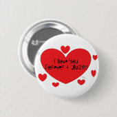 Badge Rond 5 Cm Je t'aime pour toujours et toujours (Devant & derrière)