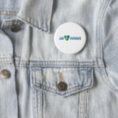 Badge Rond 5 Cm Je t'aime Suède (En situation)