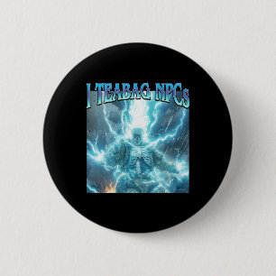 Badge Rond 5 Cm Je Teabag Npcs - Drôle de squelette de jeu dur Gam