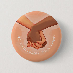 Badge Rond 5 Cm Je tiens votre main par @Alalampone