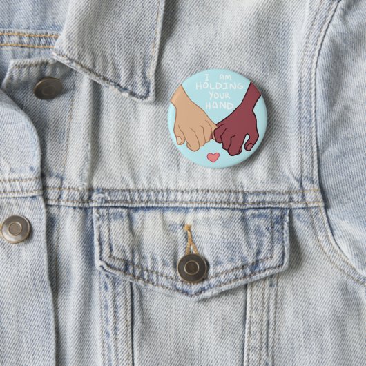 Badge Rond 5 Cm Je tiens votre main par @Pix3lradio (En situation)