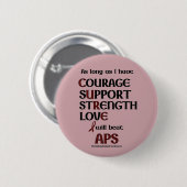 Badge Rond 5 Cm Je vais battre APS (Devant & derrière)