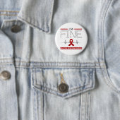 Badge Rond 5 Cm Je vais bien Myeloma multiple guerrier (En situation)