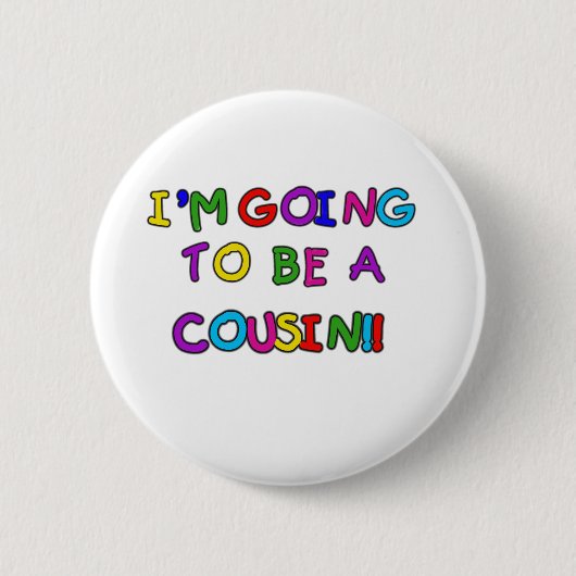 Badge Rond 5 Cm Je vais être un cousin (Devant)