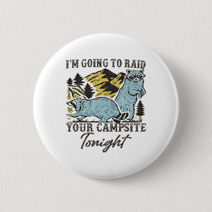 Badge Rond 5 Cm Je vais piller votre camping ce soir Caméra de rat