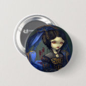Badge Rond 5 Cm "Je Vampiri : Bouton de Bellissimo Letto" (Devant & derrière)