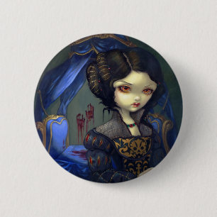 Badge Rond 5 Cm "Je Vampiri :  Bouton de Bellissimo Letto"