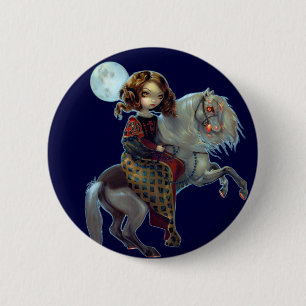 Badge Rond 5 Cm "Je Vampiri :  Notte bouton d'un Cavalla"