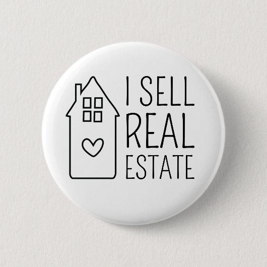 Badge Rond 5 Cm Je Vends Maison Promotionnelle Immobilier (Devant)