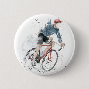 Badge Rond 5 Cm Je veux monter ma bicyclette