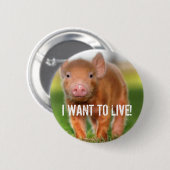 BADGE ROND 5 CM JE VEUX VIVRE ! (Devant & derrière)