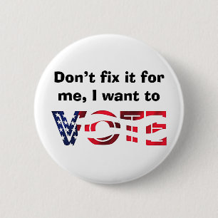 Badge Rond 5 Cm Je veux voter