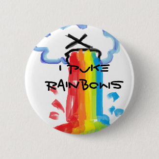 Badge Rond 5 Cm Je vomis le Pin d'arcs-en-ciel