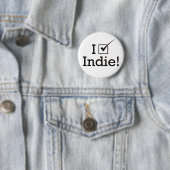 Badge Rond 5 Cm Je vote indépendant (En situation)
