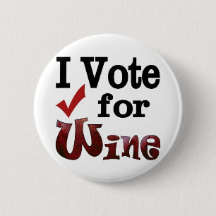 Badge Rond 5 Cm Je vote pour le vin