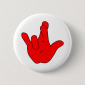 Badge Rond 5 Cm Je vous aime vraiment ASL ©WhiteTigerLLC.Com (Devant)