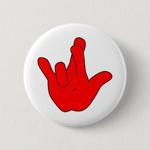 Badge Rond 5 Cm Je vous aime vraiment ASL ©WhiteTigerLLC.Com