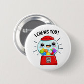 Badge Rond 5 Cm Je Vous Chevonne Drôle Gumball Machine Pun (Devant & derrière)