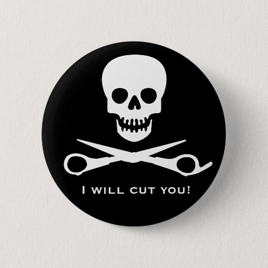 Badge Rond 5 Cm Je vous couperai (Devant)