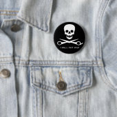Badge Rond 5 Cm Je vous couperai (En situation)