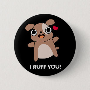 Badge Rond 5 Cm Je vous écrase drôle Chien Pun Dark BG