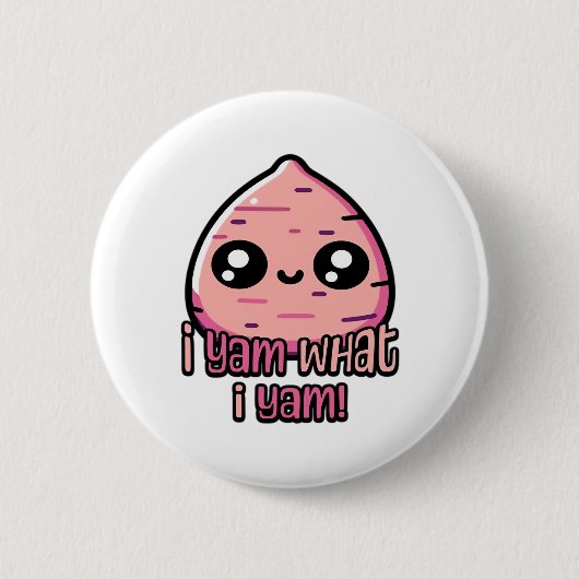 Badge Rond 5 Cm Je Yam Ce Que Je Yam ! Cute Yam Pun Classic (Devant)