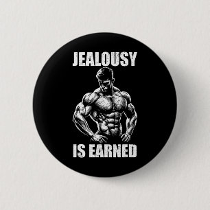 Badge Rond 5 Cm Jealousy Est Gagné Bodybuilding Muscle Gym Motivat