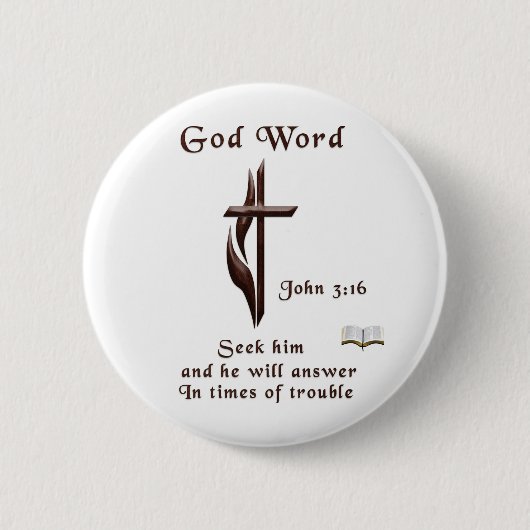 Badge Rond 5 Cm Jean 3:16 (Devant)