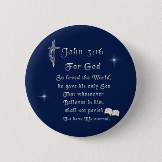 Badge Rond 5 Cm Jean 3:16 (Devant)