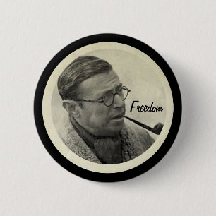 Badge Rond 5 Cm Jean-Paul Sartre