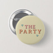 Badge Rond 5 Cm JEAN Retro 70's The Party Bachelorette Group (Devant & derrière)