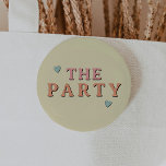 Badge Rond 5 Cm JEAN Retro 70's The Party Bachelorette Group<br><div class="desc">Ce bouton "la fête" avec lapelle de bachelorette dispose d'une police rétro à thème en orange et rose. Commandez la "femme de la fête" blanche pour votre mariée et commandez les boutons correspondants "La fête" pour votre week-end de bachelorette. Les couleurs sont modifiables ! Cliquez sur "modifier la conception" pour...</div>