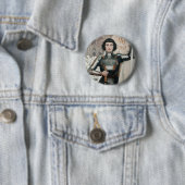 Badge Rond 5 Cm Jeanne d'Arc (En situation)